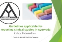 Academic Writing: Reporting guidelines for clinical studies in Ayurveda