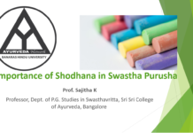 ‘Importance of Shodhana in healthy individuals’ by Prof. Sajitha K