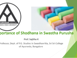 ‘Importance of Shodhana in healthy individuals’ by Prof. Sajitha K