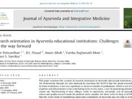 Research orientation in Ayurveda educational institutions: Challenges and the way forward