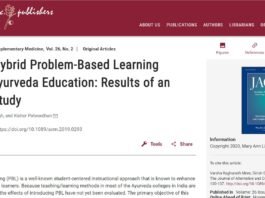 Hybrid Problem-Based Learning Modules in Ayurveda Education