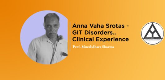 Lecture on “Anna Vaha Srotas – GIT Disorders.. Clinical Experience” Prof. Muralidhara Sharma