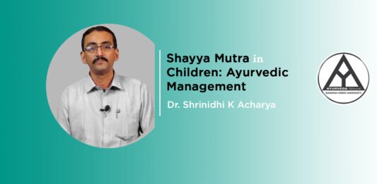 Lecture On “Shayya Mutra in Children: Ayurvedic Management” By- Dr. Shrinidhi. K. Acharya