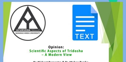 Opinion: Scientific Aspects of Tridosha – A Modern View – Dr. Nishant Barapatre and Dr. Mohan Tambe