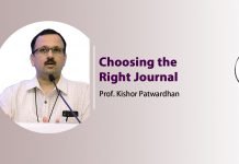“Choosing the Right Journal” Talk by- Prof. Kishor Patwardhan