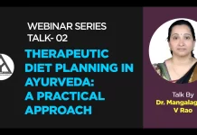Webinar Series- Talk- 02- “Therapeutic diet planning in Ayurveda: A practical approach” Talk by- Dr. Mangalagowri V Rao