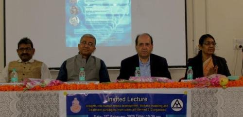 Dignitaries on the occasion of an invited lecture by Dr. Anand Swaroop 